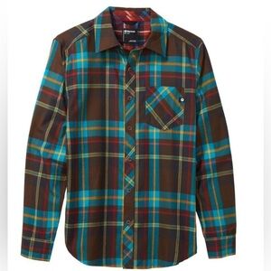 Marmot Anderson Lightweight Flannel Shirt - Brown and Blue
